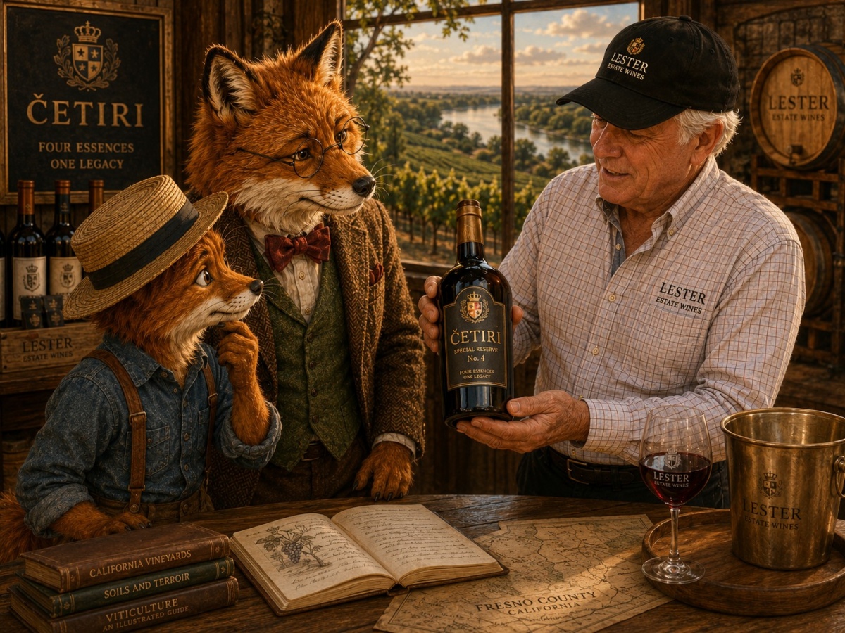 Dr. Lester introduces a bottle Cetirii Special Reserve No. 4