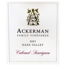 Ackerman Family Vineyards Cabernet wine label