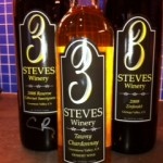 3 bottles of 3 Steves Winery wine