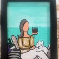 woman enjoying wine