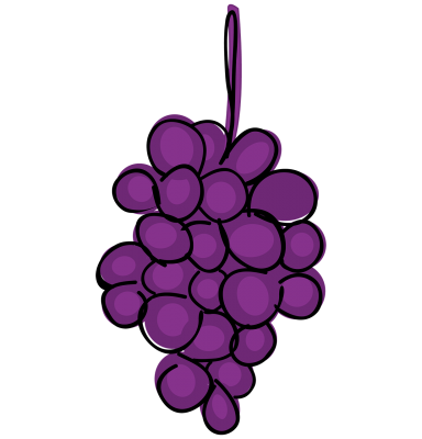 Grape cluster - art - Pixabay