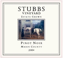 label for Stubbs Vineyard's Pinot Noir