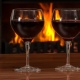 glasses of wine in front of fireplace - Pixabay