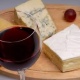 cheese and glass of wine