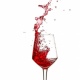 red wine splashing in the glass - Pixabay