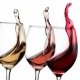 wine swirling in wine glasses