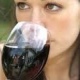 woman sipping wine